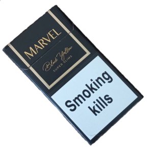 Marvel Black Yellow Superslim Sigara